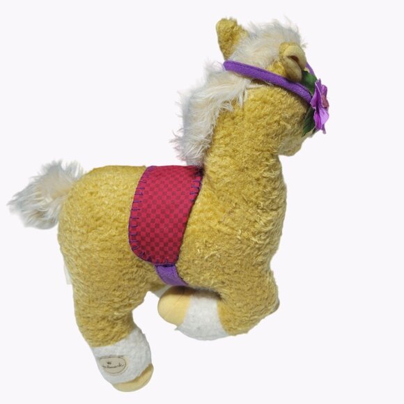 Hallmark Piper Pony 12 in Plush Horse Saddle Bridle Purple Flower Stuffed Animal - Picture 2 of 7